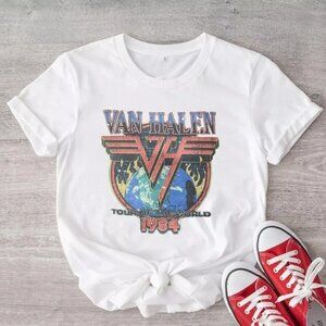 Van Halen 1984 Music Tour T-Shirt, 80s Rock Band Vintage World Tour Gift Tee 51